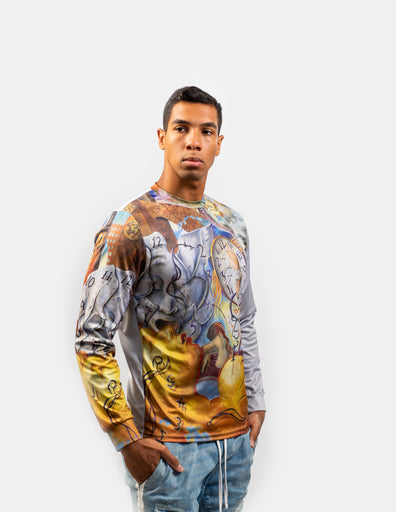 "Clocks" Long Sleeve Shirt - Constantino Artwork inspired by the artistry of Anton Brzezinski